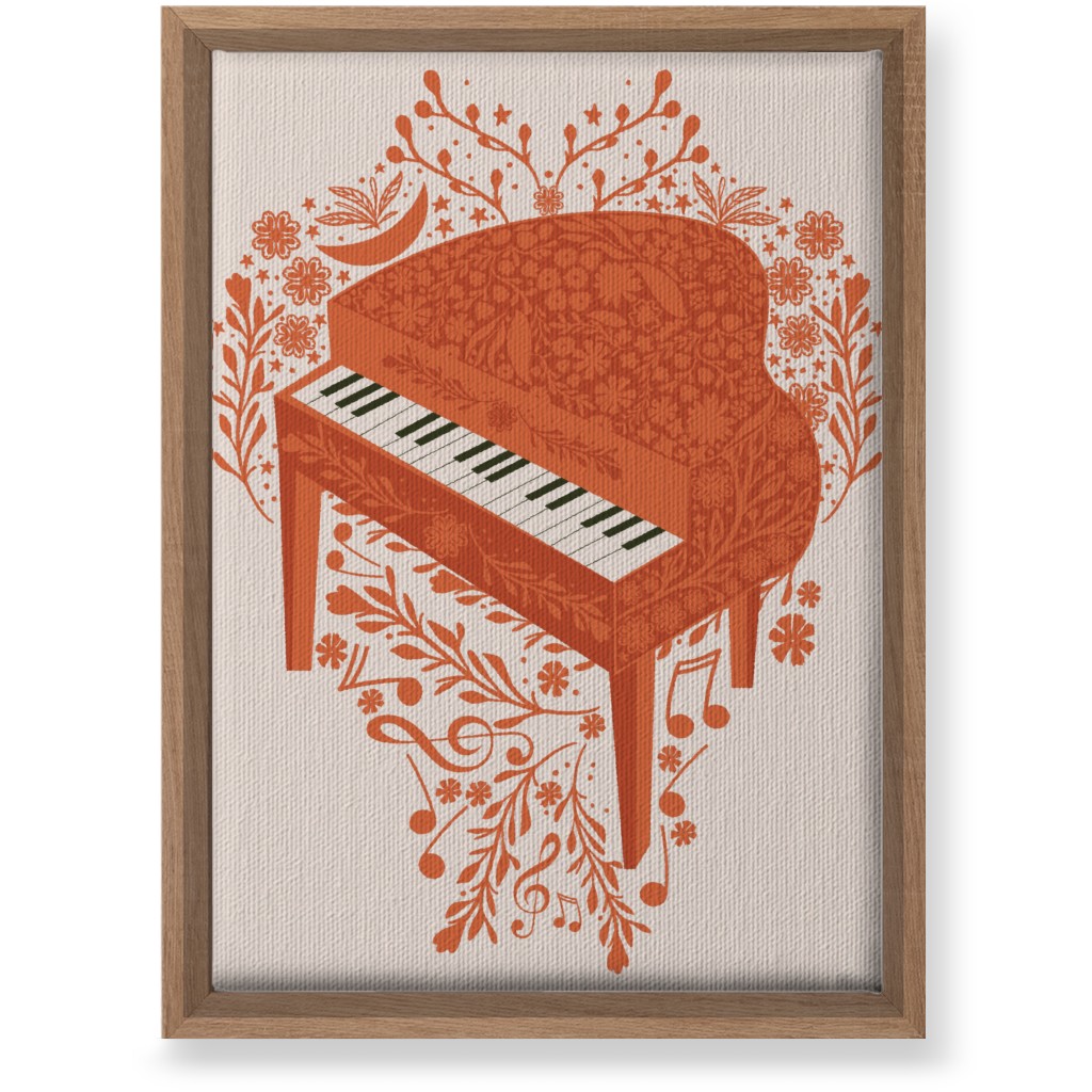 the Grand Piano - Red Wall Art, Natural, Single piece, Canvas, 10x14, Red