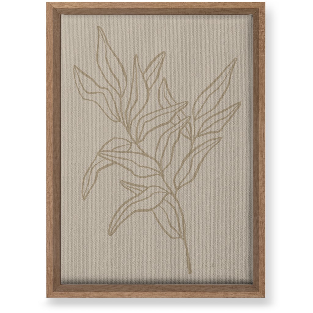 Botanical Eucalyptus Branch I Wall Art, Natural, Single piece, Canvas, 10x14, Beige, Wheat