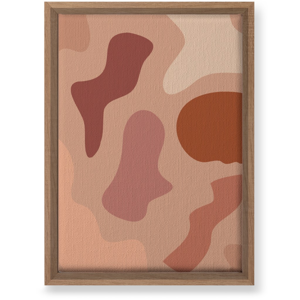 Modern Abstract Canyon - Warm Wall Art, Natural, Single piece, Canvas, 10x14, Pink