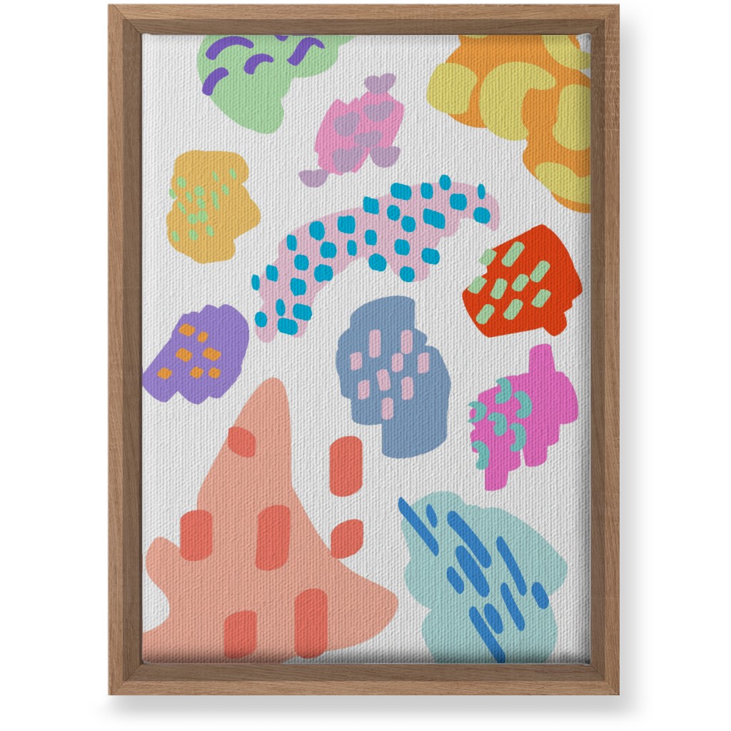 Painterly Abstract Blobs - Pastel Wall Art, Natural, Single piece, Canvas, 10x14, Multicolor