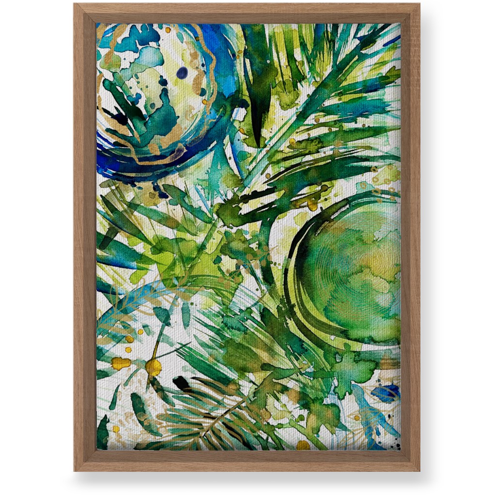 Paradise - Green and Blue Wall Art, Natural, Single piece, Canvas, 10x14, Green
