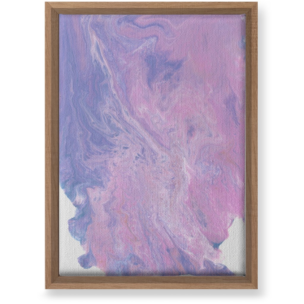 Acrylic Pour Abstract - Purple and Pink Wall Art, Natural, Single piece, Canvas, 10x14, Purple