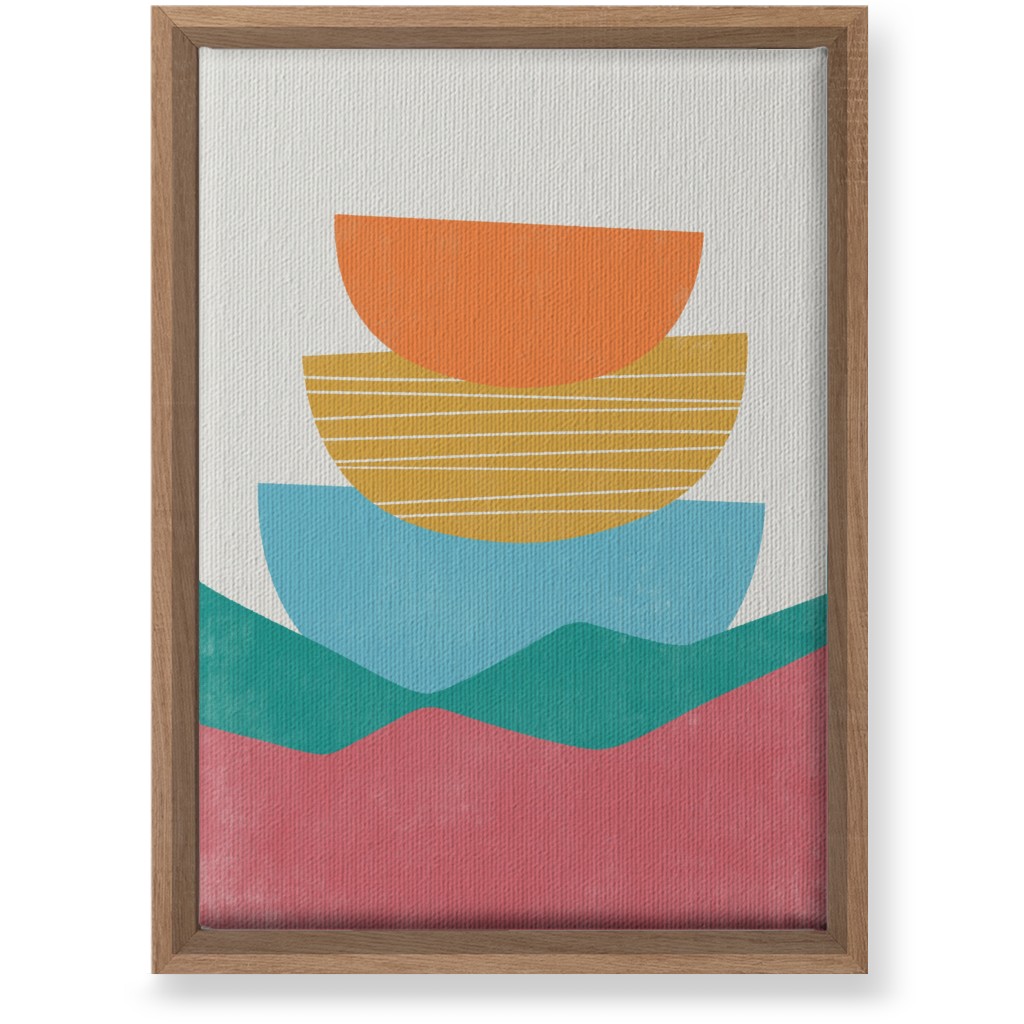Flourish Abstract - Multi Wall Art, Natural, Single piece, Canvas, 10x14, Multicolor