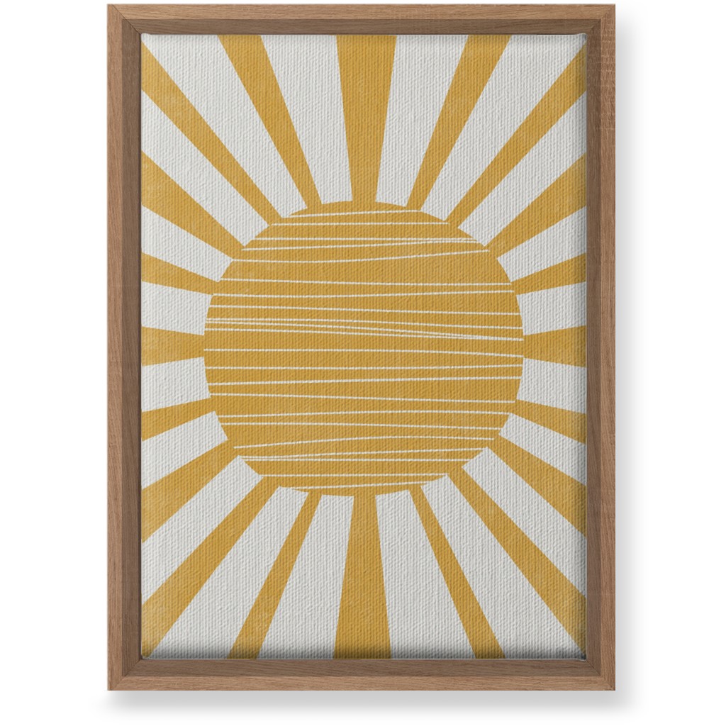 Sun Glow - Yellow and Beige Wall Art, Natural, Single piece, Canvas, 10x14, Yellow