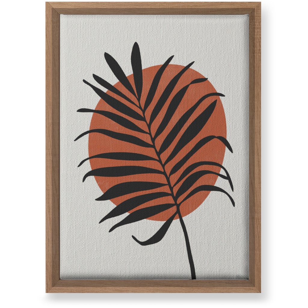 Abstract Leaf Frond - Terracotta and Ivory Wall Art, Natural, Single piece, Canvas, 10x14, Brown