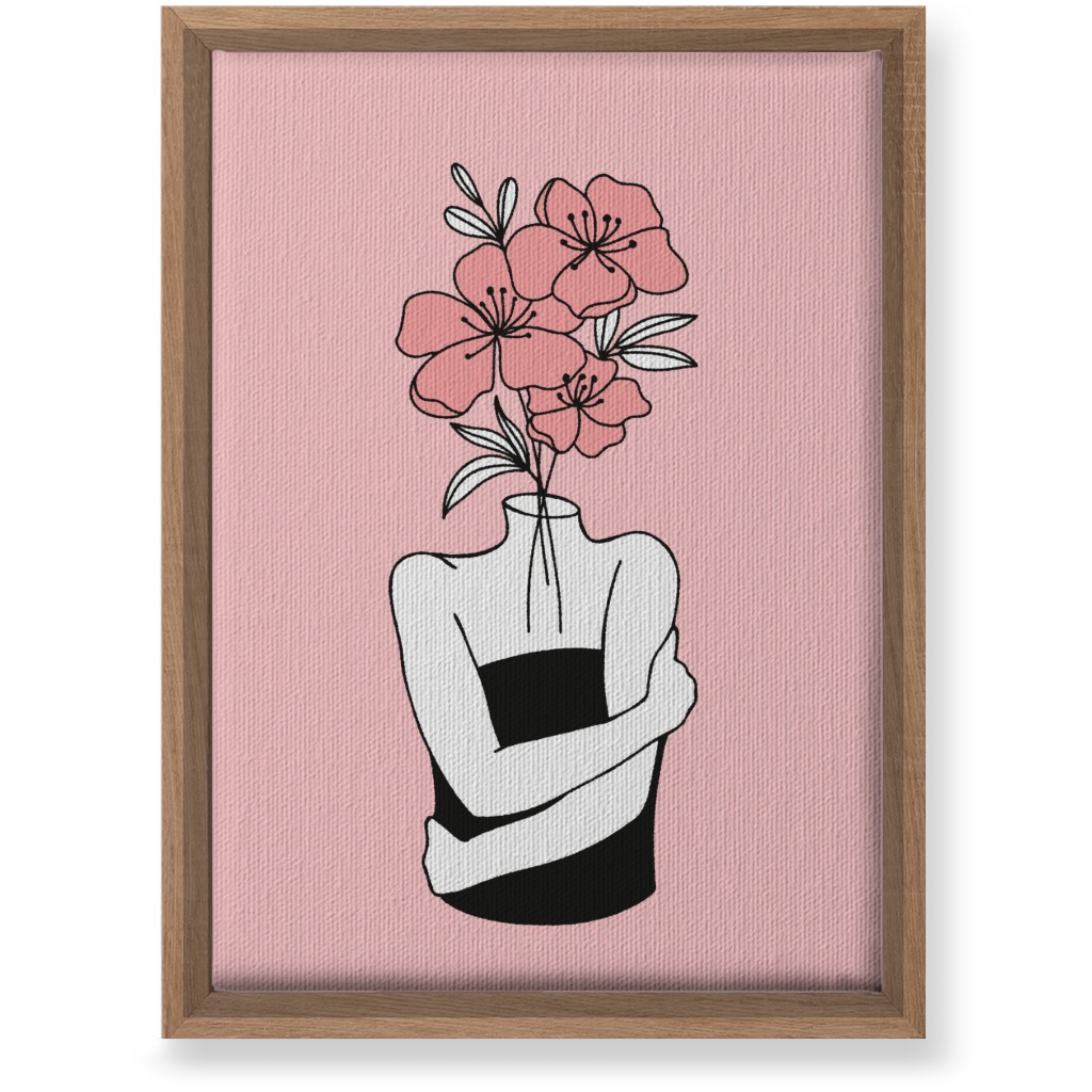 Self Love Feminine Abstract - Pink Wall Art, Natural, Single piece, Canvas, 10x14, Pink