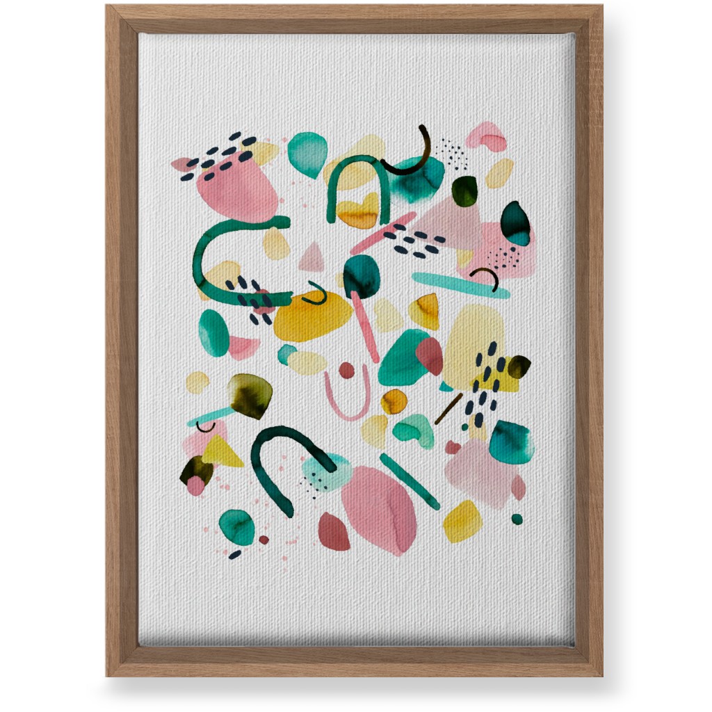 Modern Geo Pieces - Multi Wall Art, Natural, Single piece, Canvas, 10x14, Multicolor