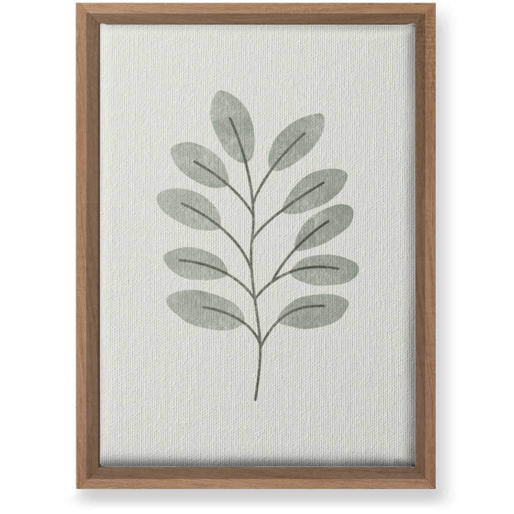 Botanical Greenery - Green Wall Art, Natural, Single piece, Canvas, 10x14, Gray, Gray