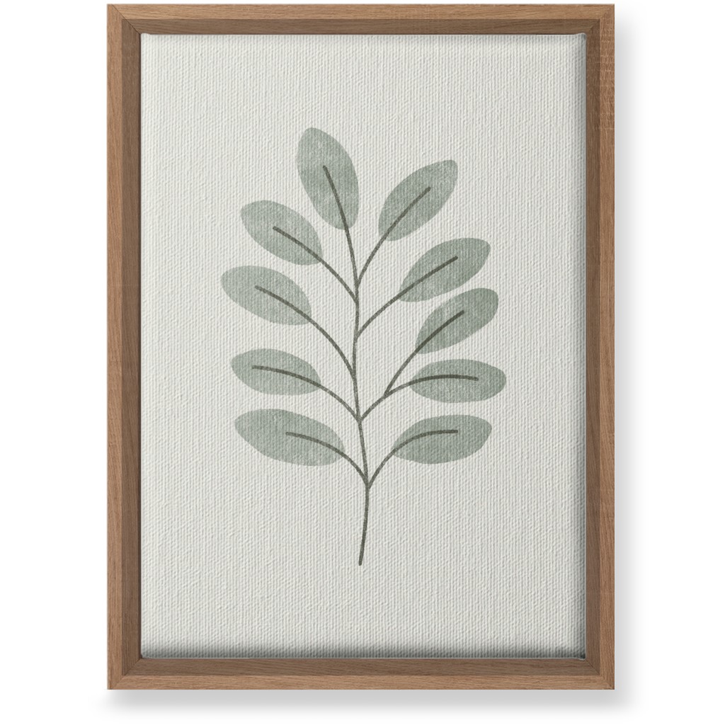 Botanical Greenery - Green Wall Art, Natural, Single piece, Canvas, 10x14, Gray