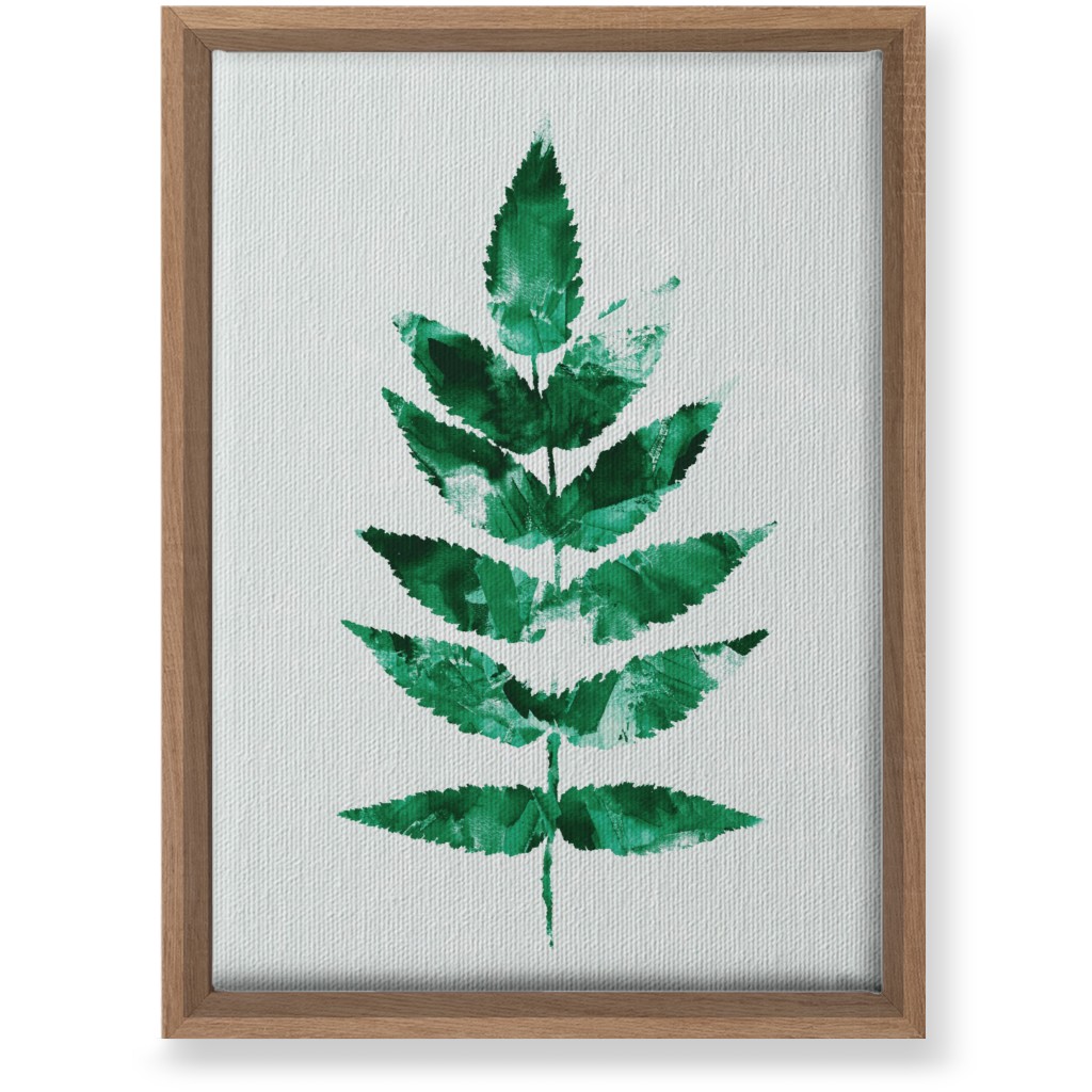 Botanical Leaf Wall Art, Natural, Single piece, Canvas, 10x14, Green