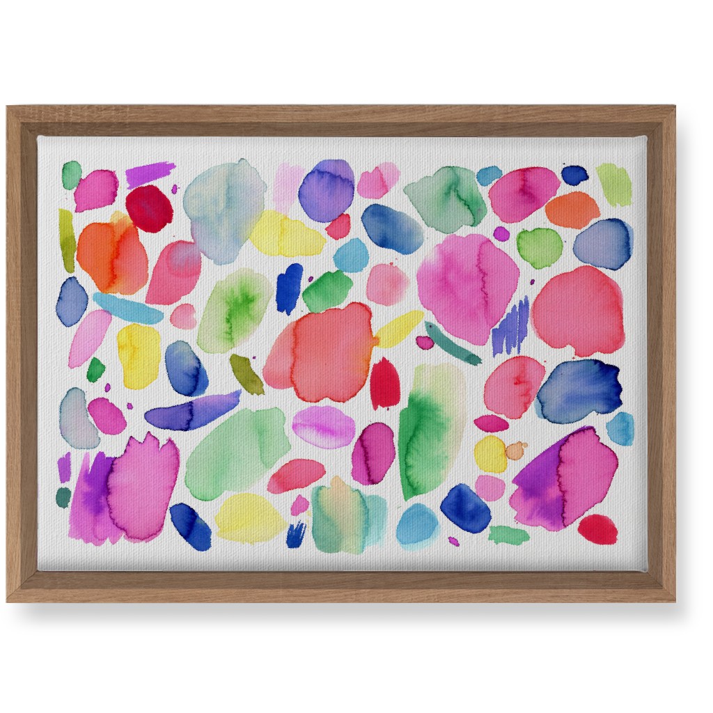 Summer Joy Watercolor Abstract Wall Art, Natural, Single piece, Canvas, 10x14, Multicolor, Poppy