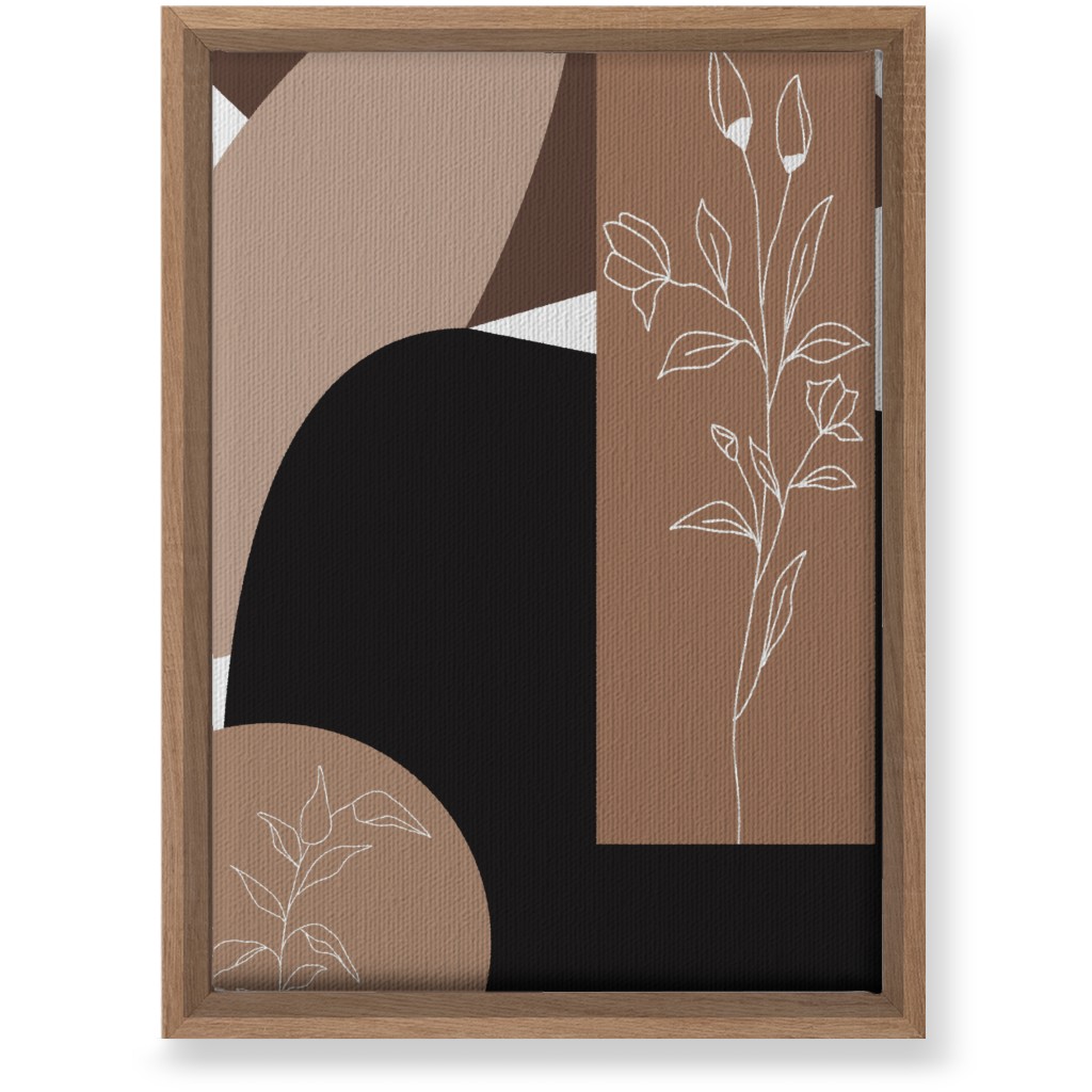 Botanical Abstract - Neutral Wall Art, Natural, Single piece, Canvas, 10x14, Beige, Pearl