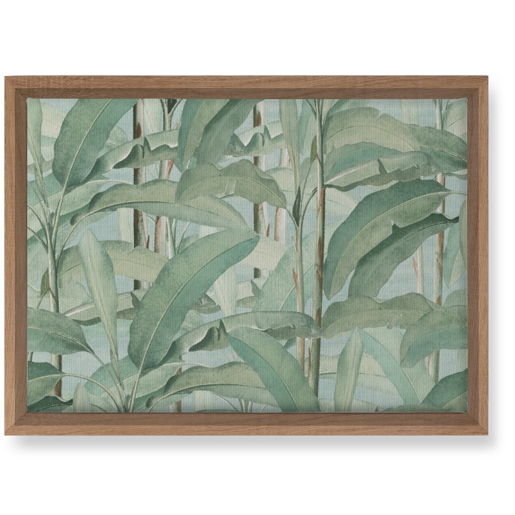 Lush Tropical Leaves Wall Art, Natural, Single piece, Canvas, 10x14, Green, Classic Green