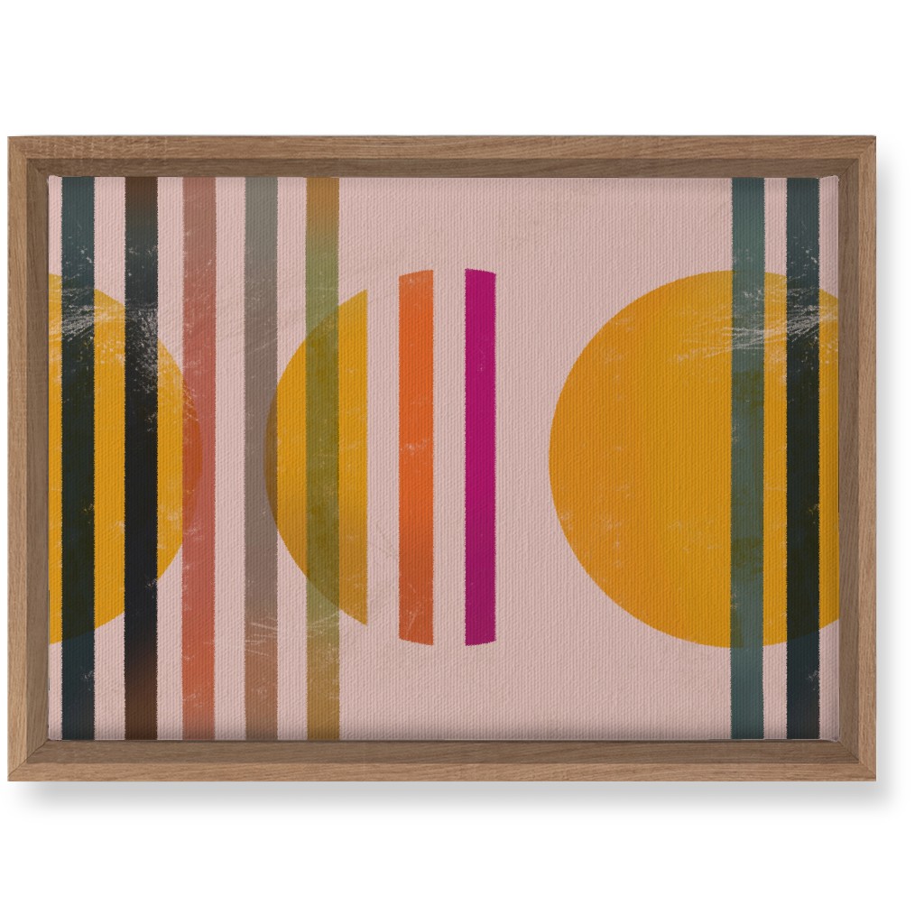 Abstract Cali Sunset - Multi on Pink Wall Art, Natural, Single piece, Canvas, 10x14, Multicolor