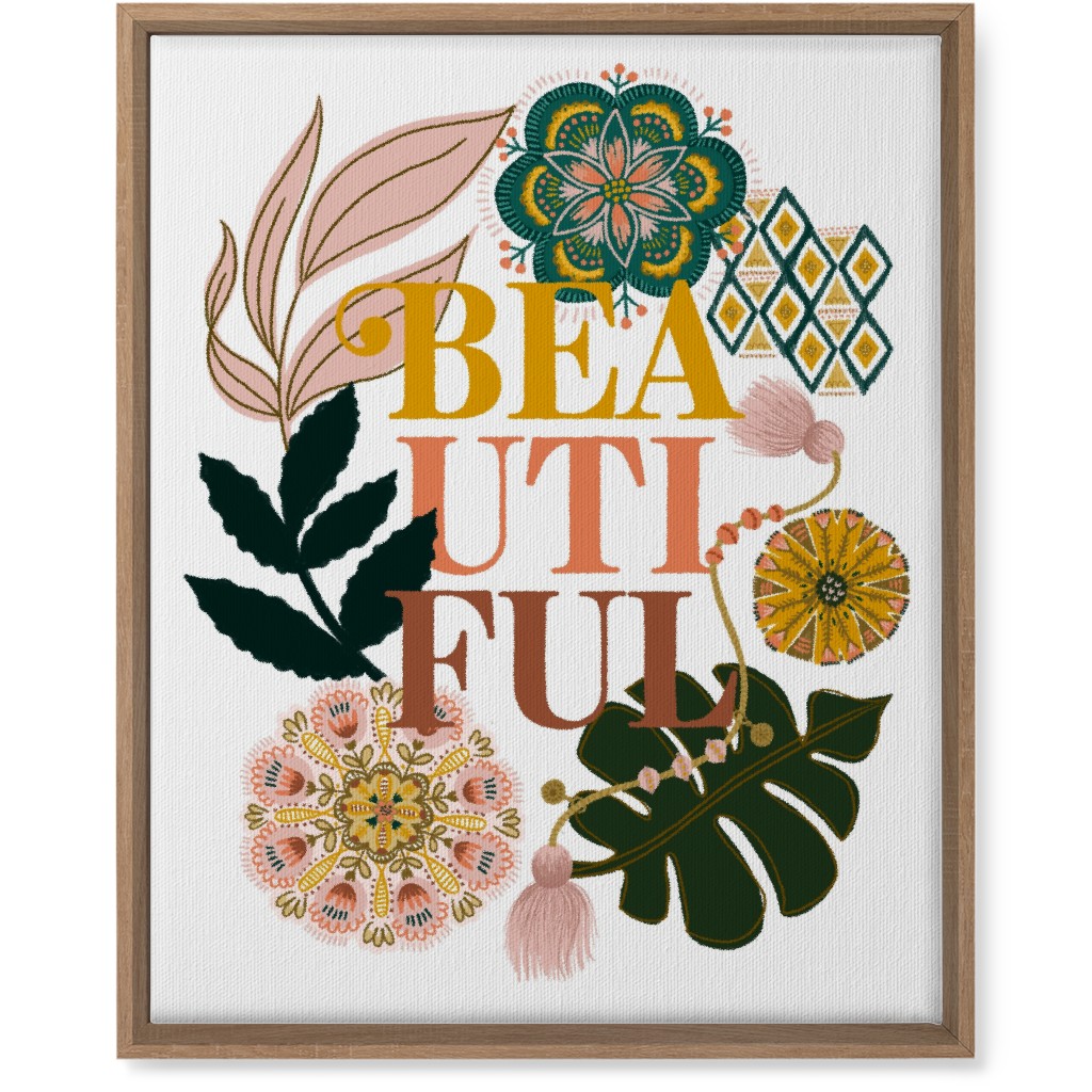 Boho Beauty - Multi Botanical Wall Art, Natural, Single piece, Canvas, 16x20, Multicolor