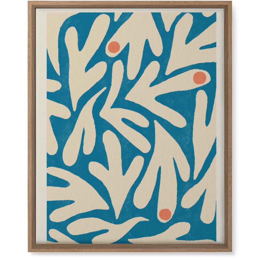 Flower Market - Blue Wall Art, Natural, Single piece, Canvas, 16x20, Blue, True Blue