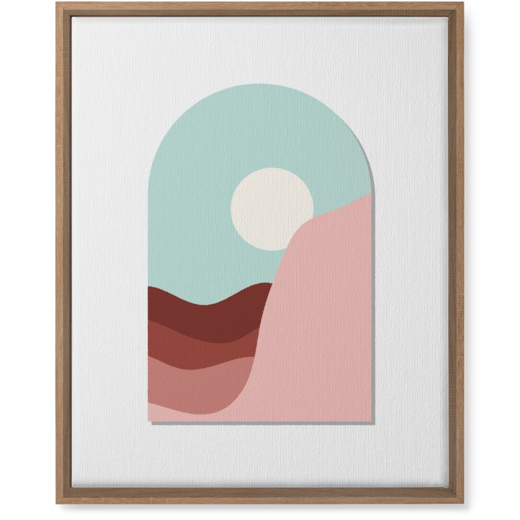 Abstract Desert Landscape in Window Daylight Wall Art, Natural, Single piece, Canvas, 16x20, Multicolor, Rain