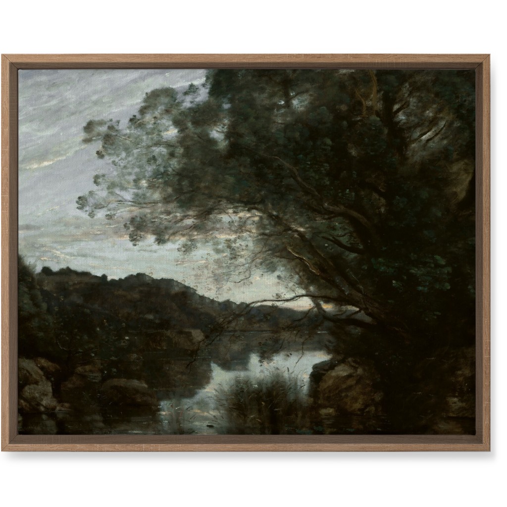 Lakeside Wall Art, Natural, Single piece, Canvas, 16x20, Green, Classic Green