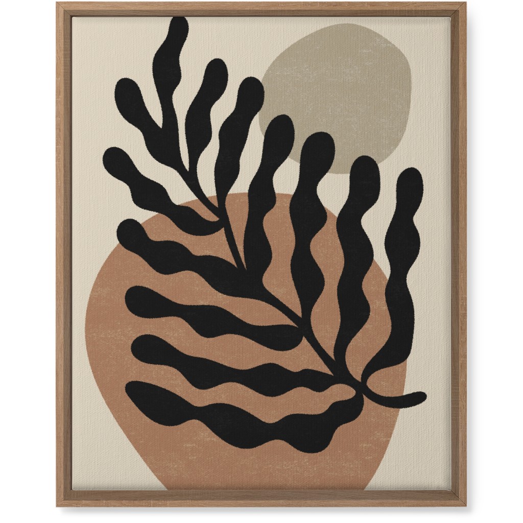 Abstract Leaf - Neutral Wall Art, Natural, Single piece, Canvas, 16x20, Beige