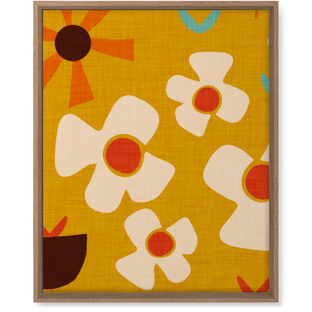 Groovy Flowers Wall Art, Natural, Single piece, Canvas, 16x20, Multicolor, Amber