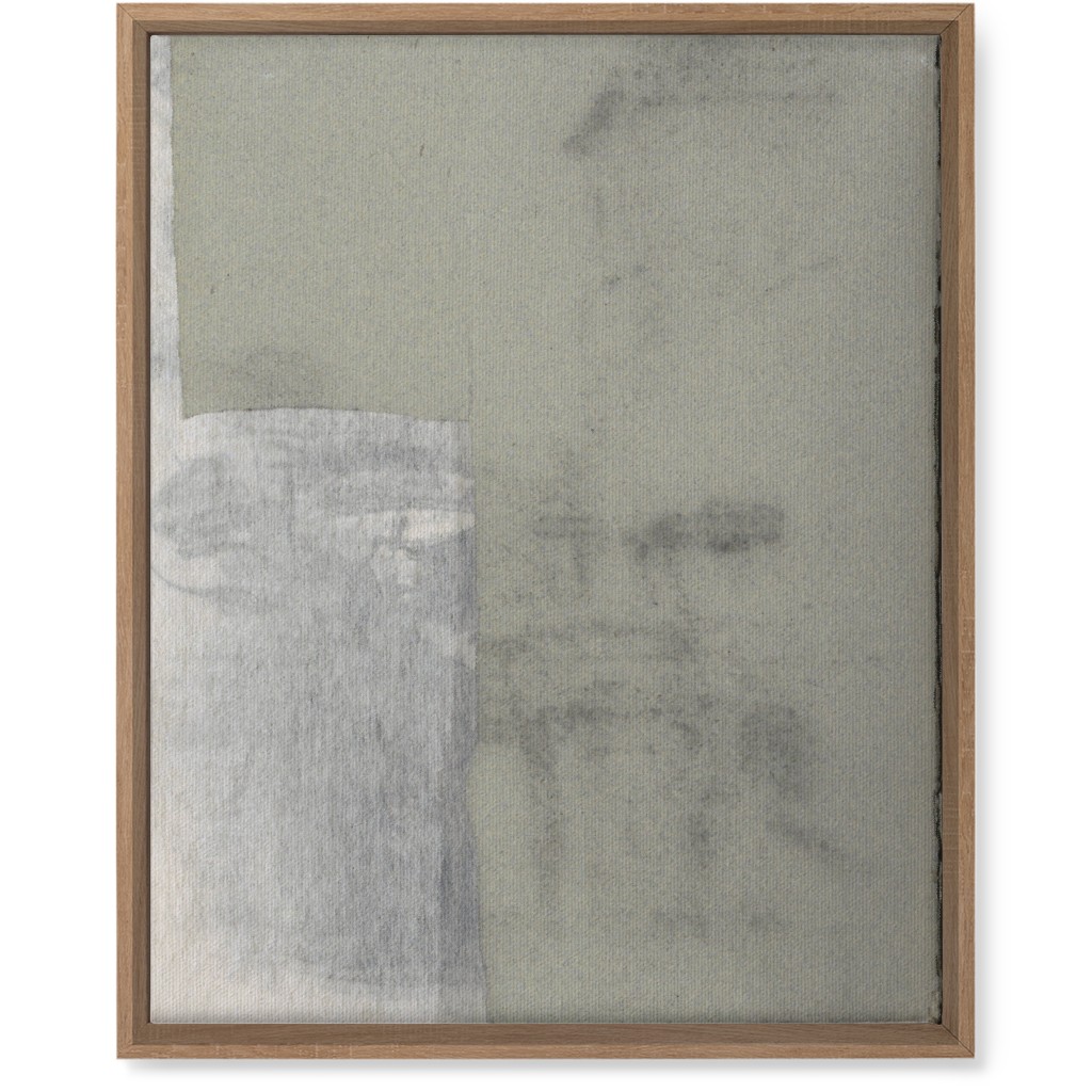 Left Graphite Diptych Wall Art, Natural, Single piece, Canvas, 16x20, Gray