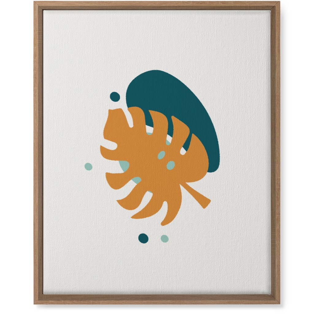 Shapes and Fern Leaf Iii Wall Art, Natural, Single piece, Canvas, 16x20, Multicolor, Ink Spot