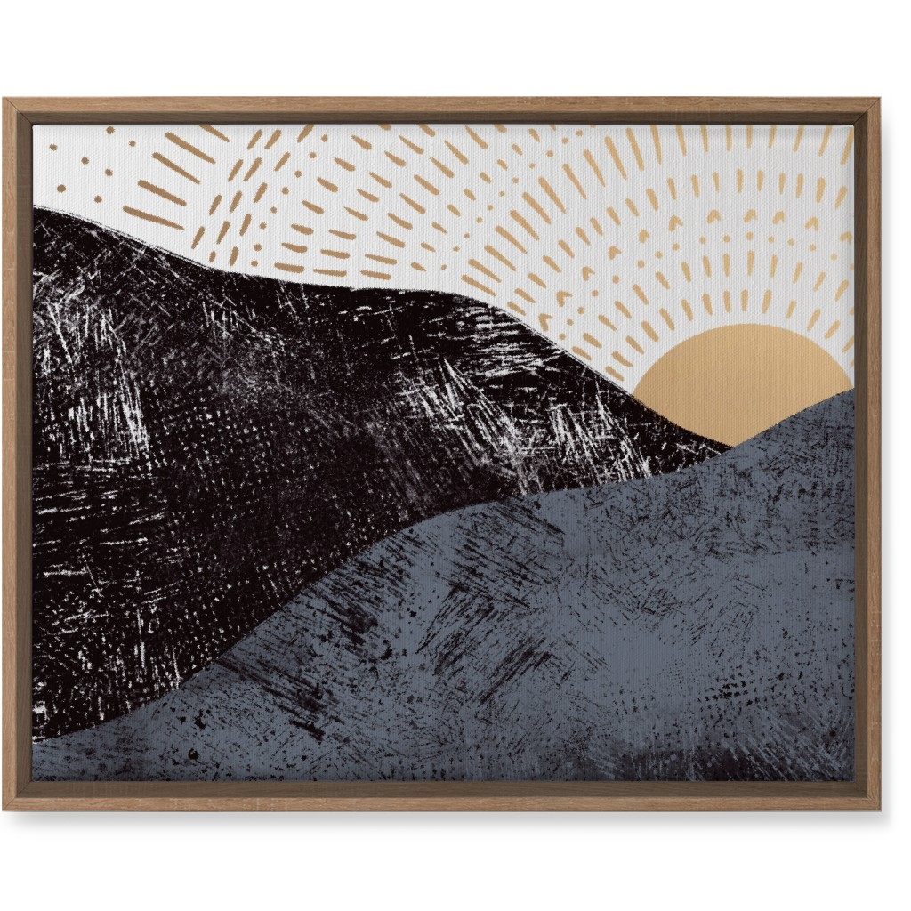 Sunrise on Mountains - Earth Tones Wall Art, Natural, Single piece, Canvas, 16x20, Multicolor