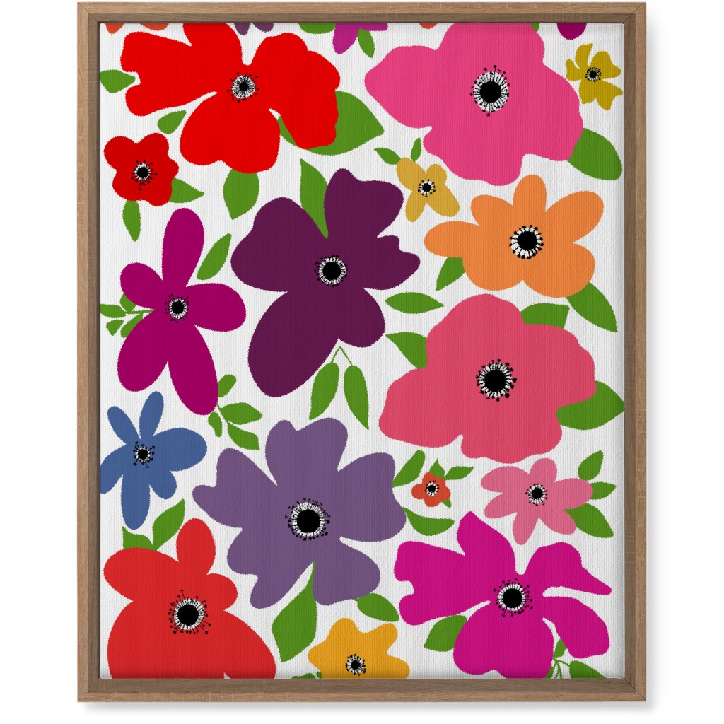 Floral Palooza - Multi Wall Art, Natural, Single piece, Canvas, 16x20, Multicolor