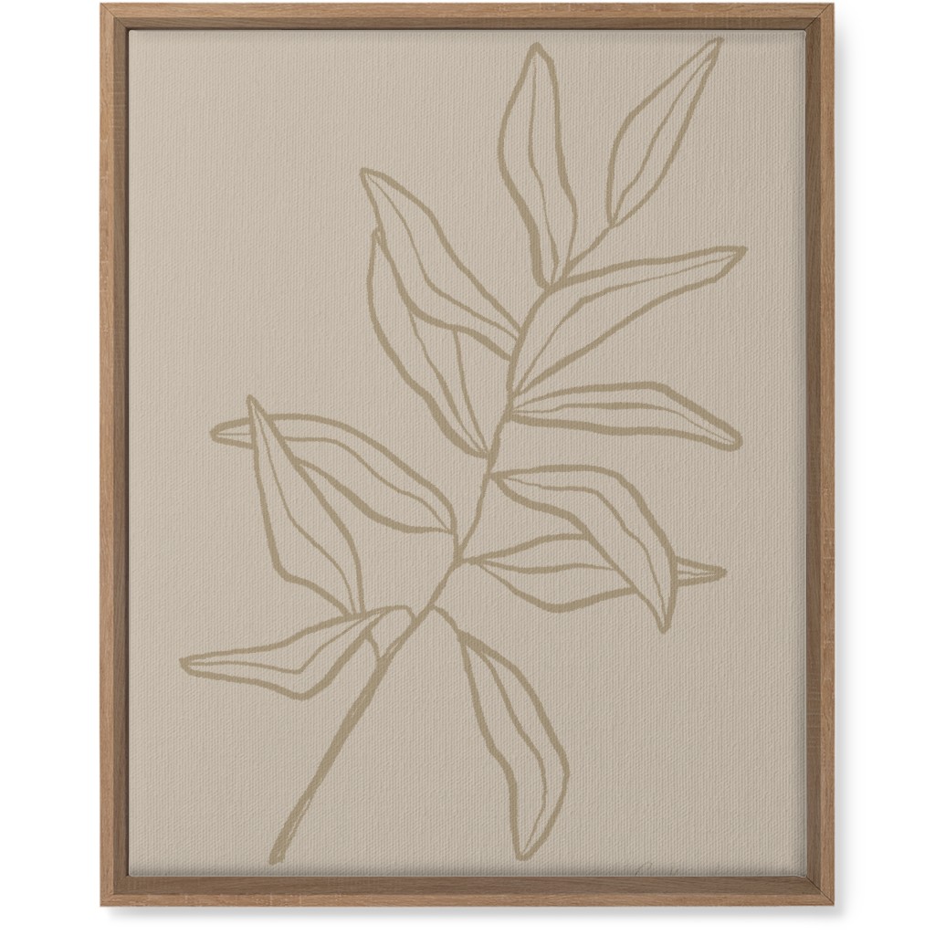 Botanical Eucalyptus Wall Art, Natural, Single piece, Canvas, 16x20, Beige, Pebble