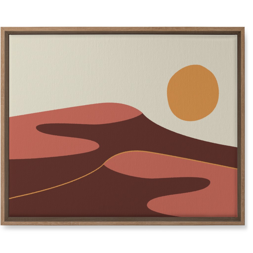 Desert Sun - Earth Tones Wall Art, Natural, Single piece, Canvas, 16x20, Orange, Orange