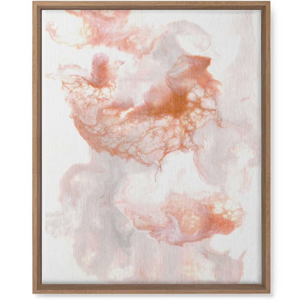 Acrylic Pour Abstract - Copper Wall Art, Natural, Single piece, Canvas, 16x20, Pink