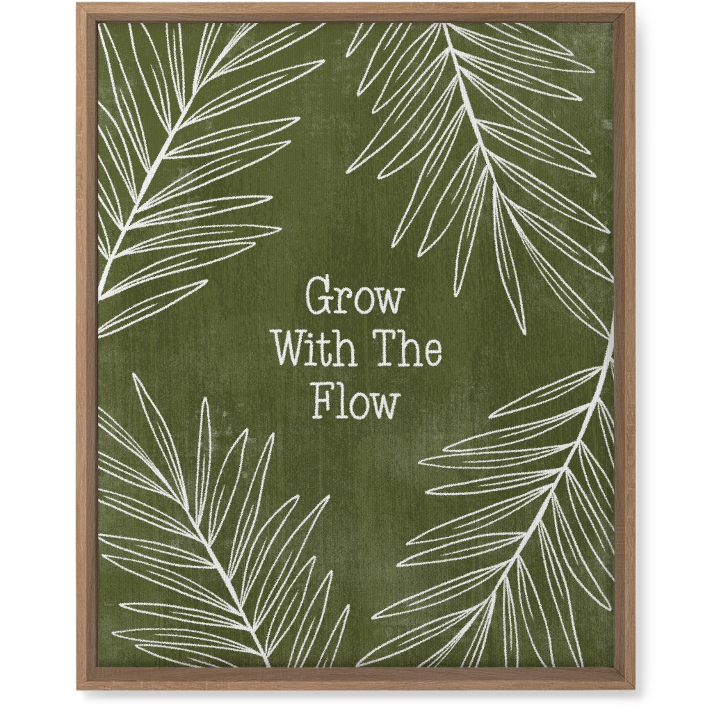 Grow With the Flow - Green Wall Art, Natural, Single piece, Canvas, 16x20, Green, Classic Green
