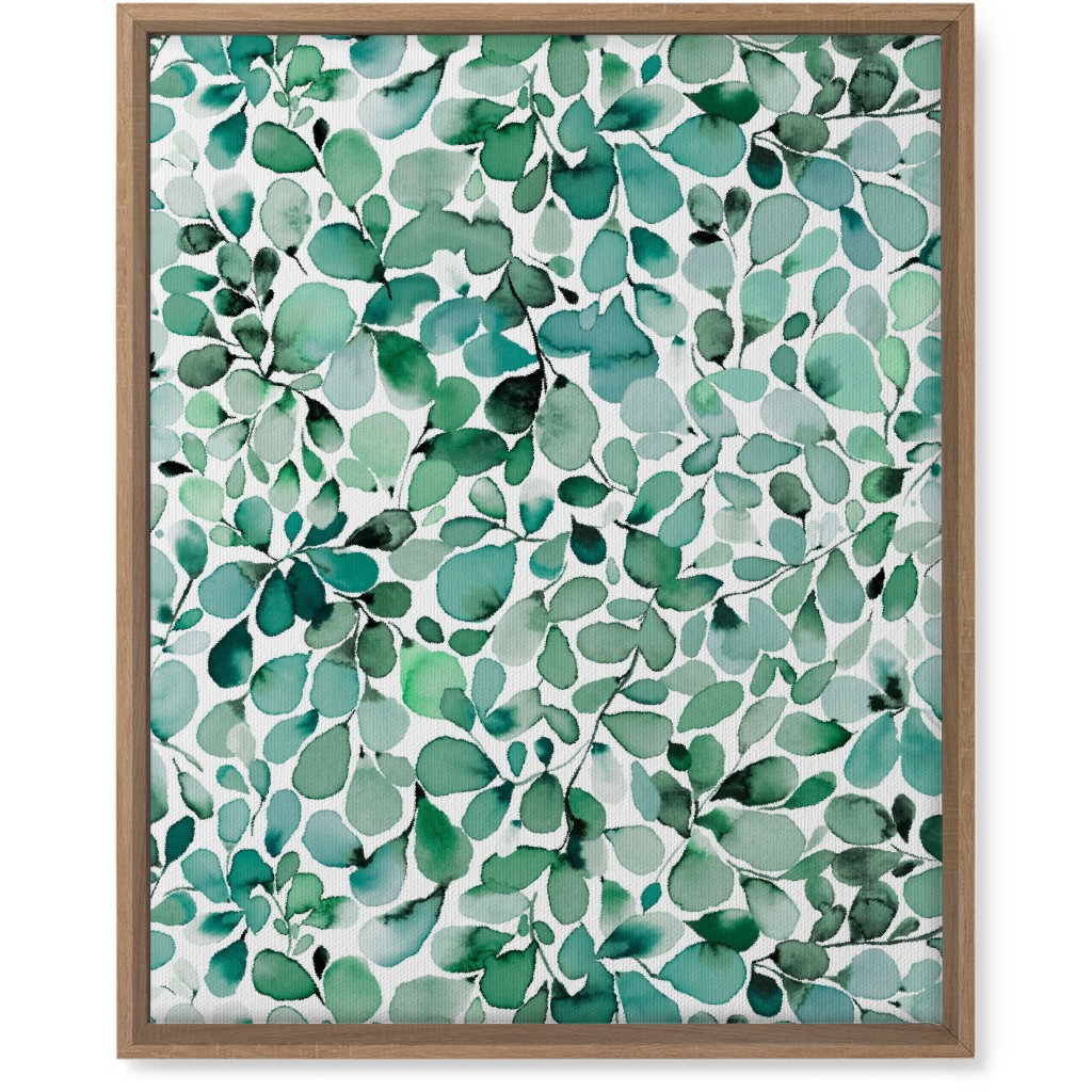 Little Leaves Eucalyptus Foliage - Green Wall Art, Natural, Single piece, Canvas, 16x20, Green, Classic Green