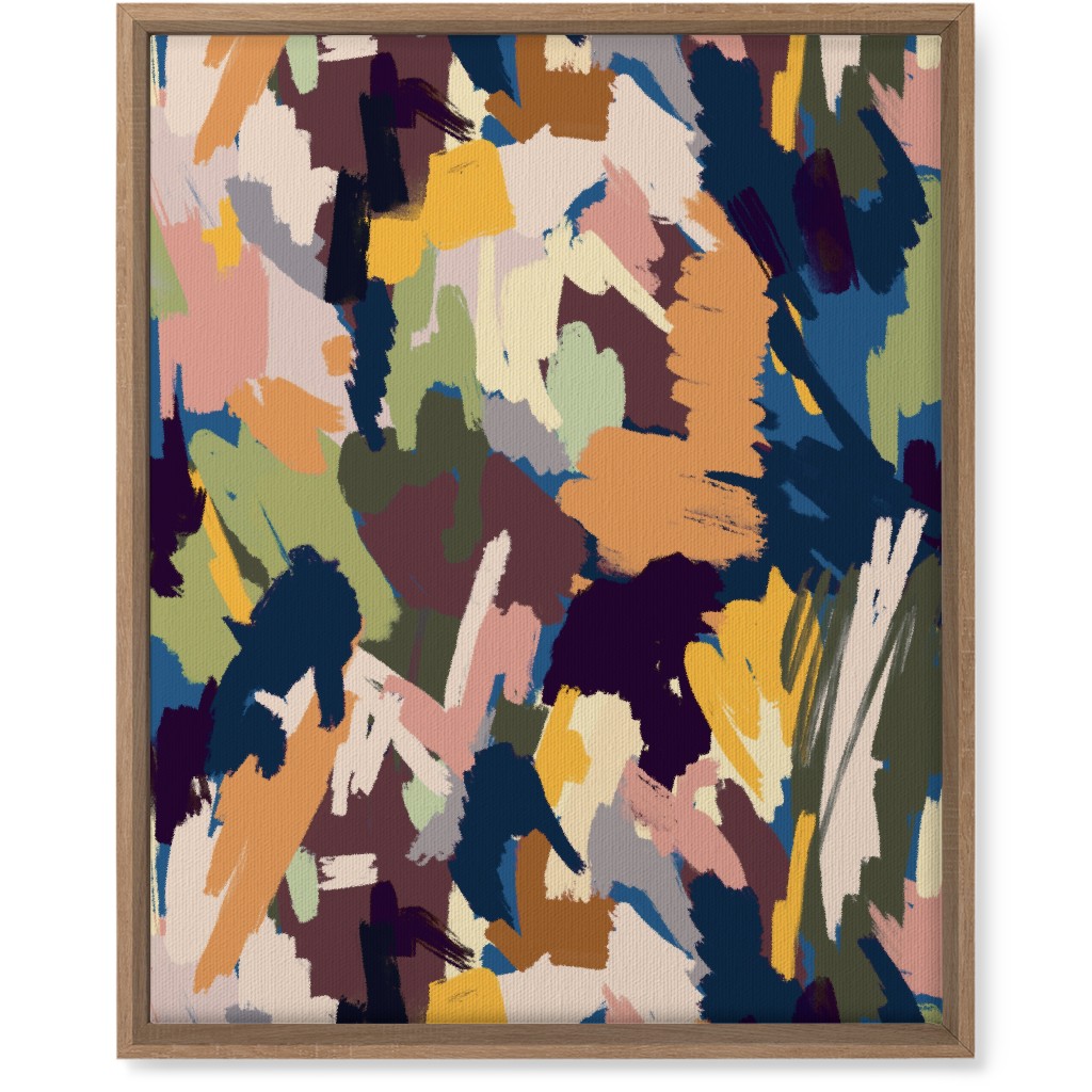 Abstract Scratches - Multi Wall Art, Natural, Single piece, Canvas, 16x20, Multicolor