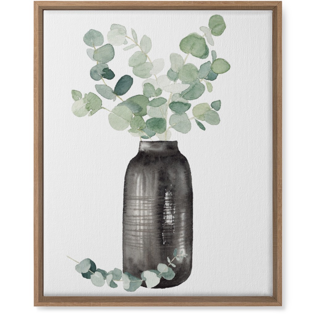 Eucalyptus in a Vase - Green Wall Art, Natural, Single piece, Canvas, 16x20, Green