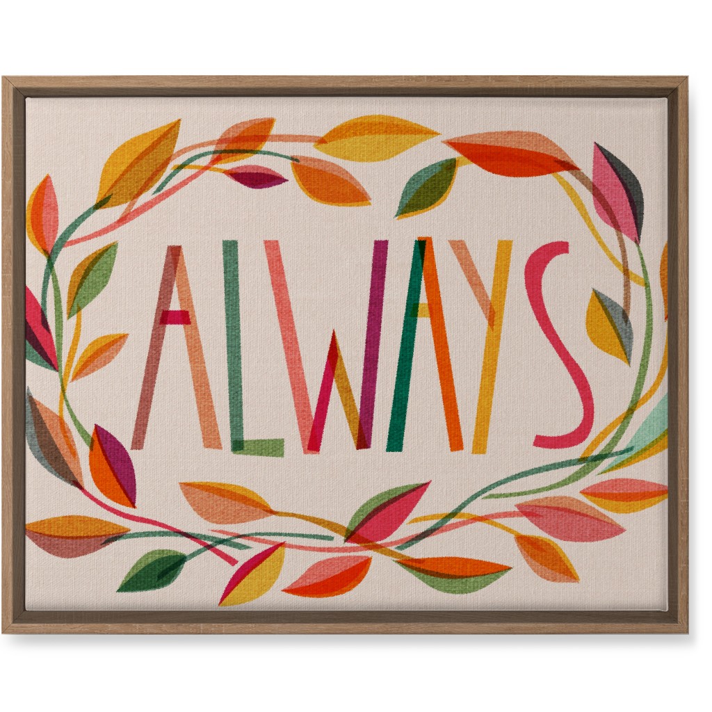 Always Leaves Wreath - Multi Wall Art, Natural, Single piece, Canvas, 16x20, Multicolor