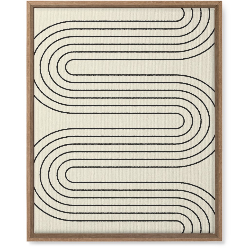 Geometric Abstract Lines - Neutral Wall Art, Natural, Single piece, Canvas, 16x20, Beige