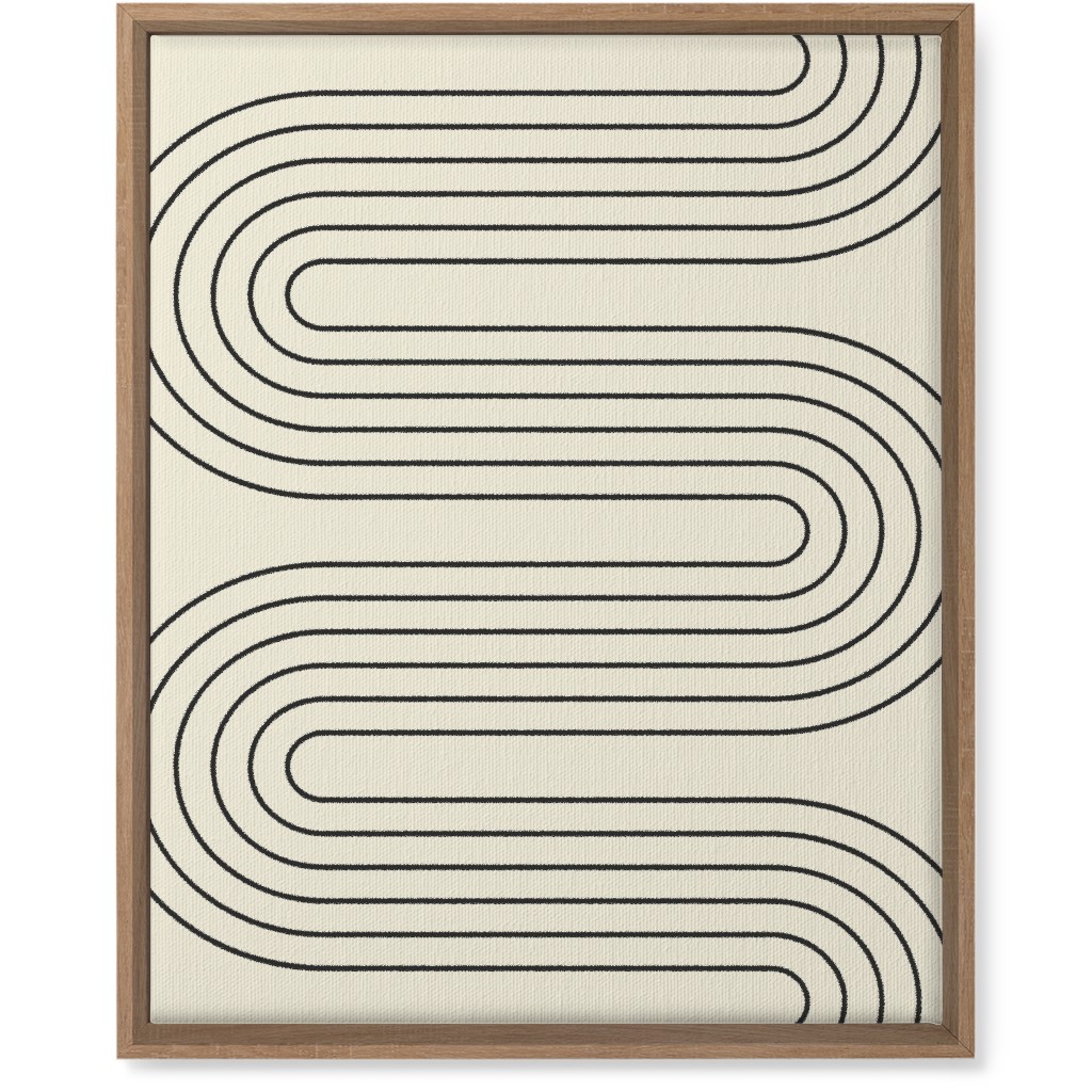 Geometric Abstract Lines - Neutral Wall Art, Natural, Single piece, Canvas, 16x20, Beige, Pearl