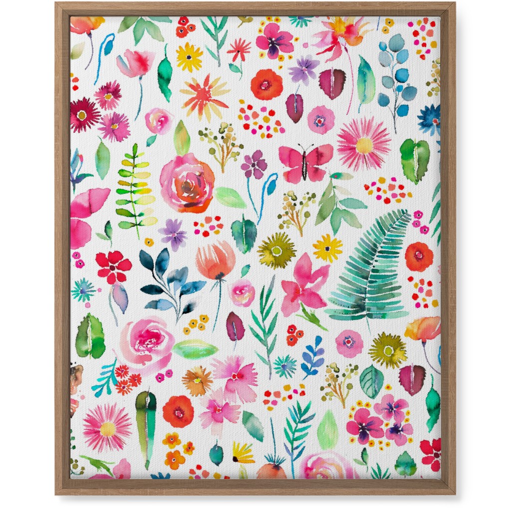 Colorful Botanical Plants - Multi Wall Art, Natural, Single piece, Canvas, 16x20, Multicolor