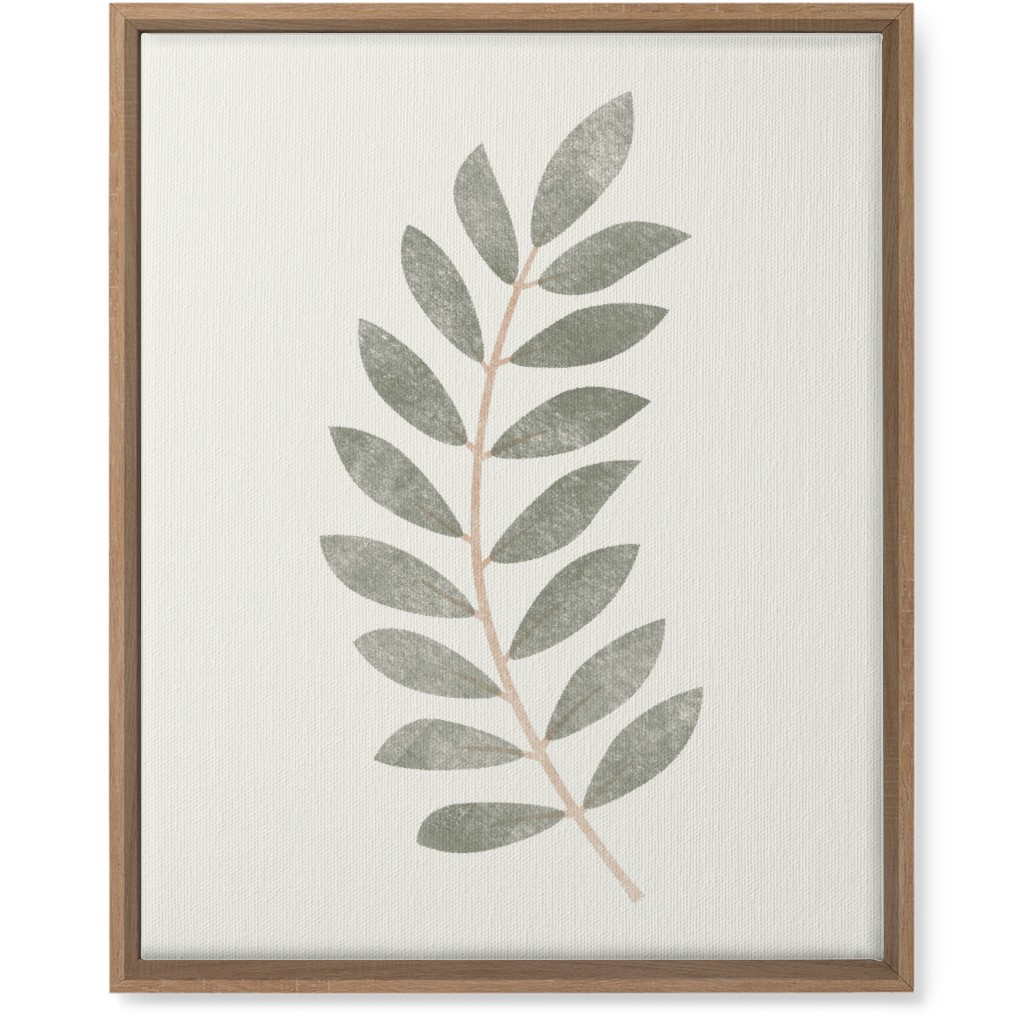 Botanical Leaf Ii Wall Art, Natural, Single piece, Canvas, 16x20, Green