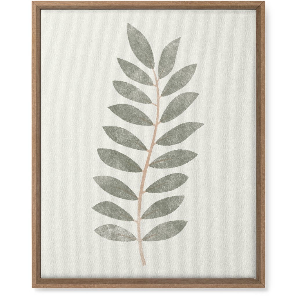 Botanical Leaf Iii Wall Art, Natural, Single piece, Canvas, 16x20, Green