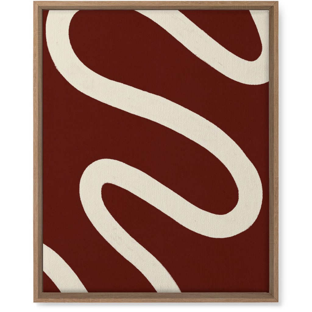 Tangled Brush Strokes Ii Wall Art, Natural, Single piece, Canvas, 16x20, Red