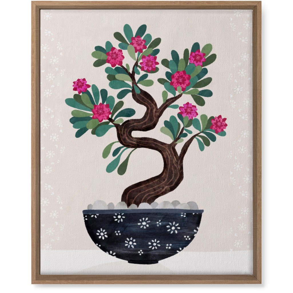 Bonsai - Pink Wall Art, Natural, Single piece, Canvas, 16x20, Pink