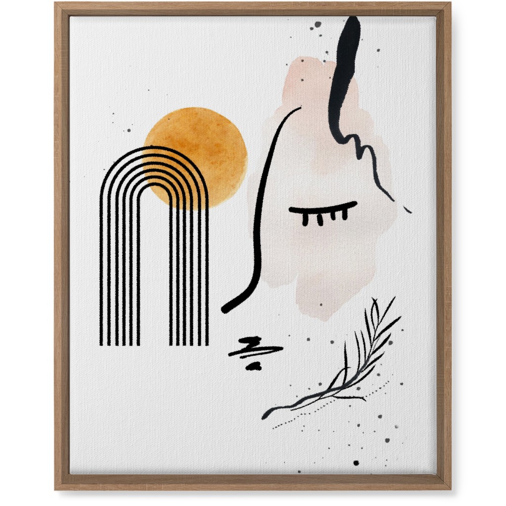 Sun Lady - Neutral Wall Art, Natural, Single piece, Canvas, 16x20, White