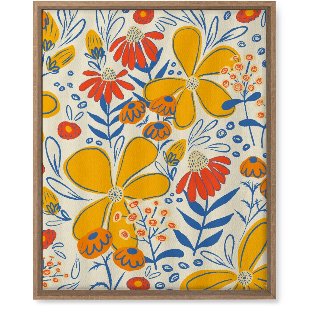 May Flowers - Multi Wall Art, Natural, Single piece, Canvas, 16x20, Yellow