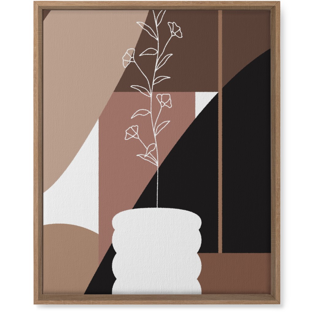 Botanical Abstract Shapes - Neutral Wall Art, Natural, Single piece, Canvas, 16x20, Beige, Pearl