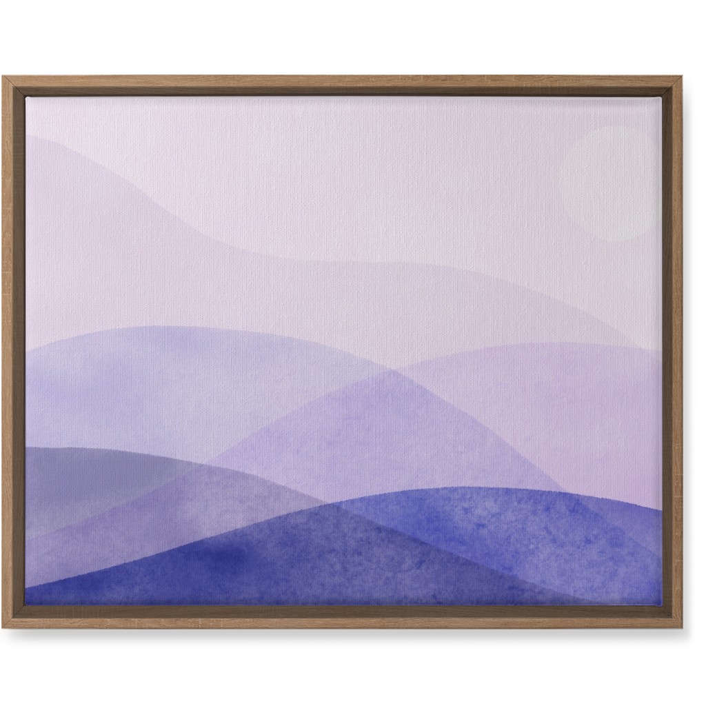 a View of the Mountains - Purple Wall Art, Natural, Single piece, Canvas, 16x20, Purple, Purple