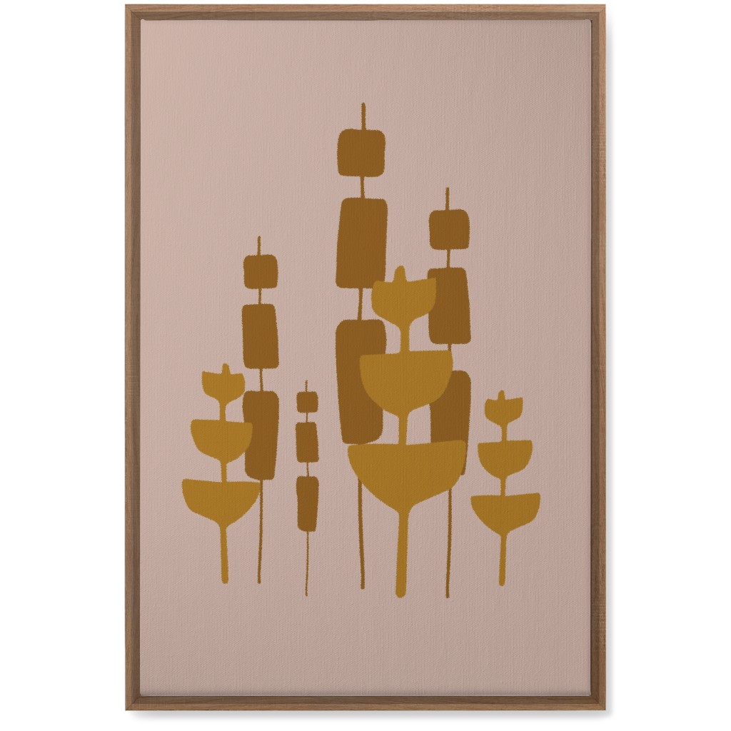 Cattail & Pods Wall Art, Natural, Single piece, Canvas, 20x30, Pink, Alpaca