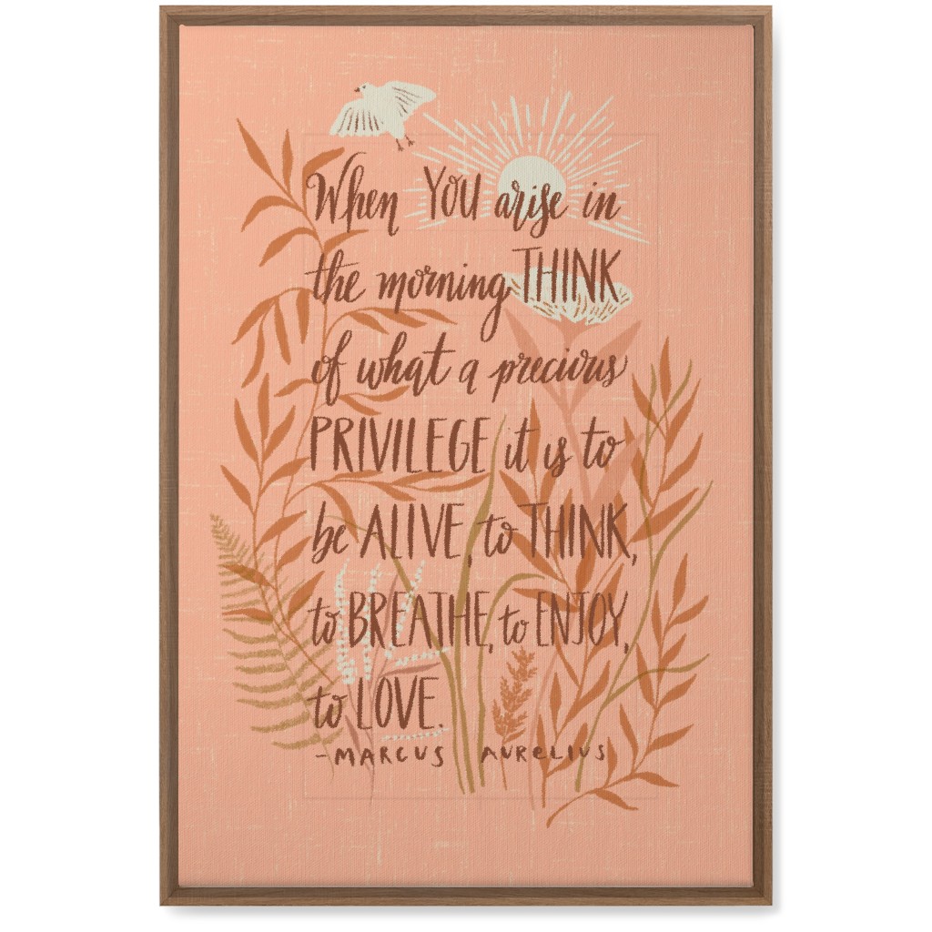 Precious Morning Wall Art, Natural, Single piece, Canvas, 20x30, Pink, Beige