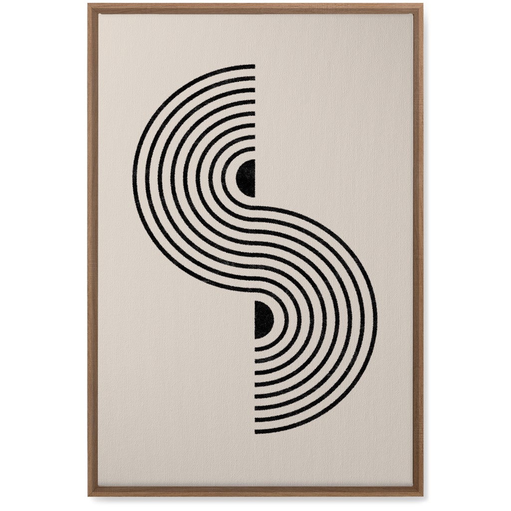 Minimal Geometric Lines - Neutral Wall Art, Natural, Single piece, Canvas, 20x30, Beige